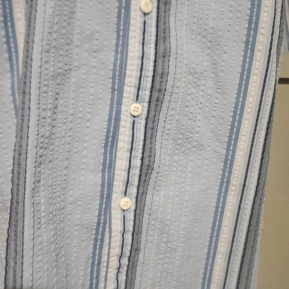 PATAGONIA Men’s Short Sleeve Puckerware Shirt Blue Multi– Size XL - Picture 10 of 15